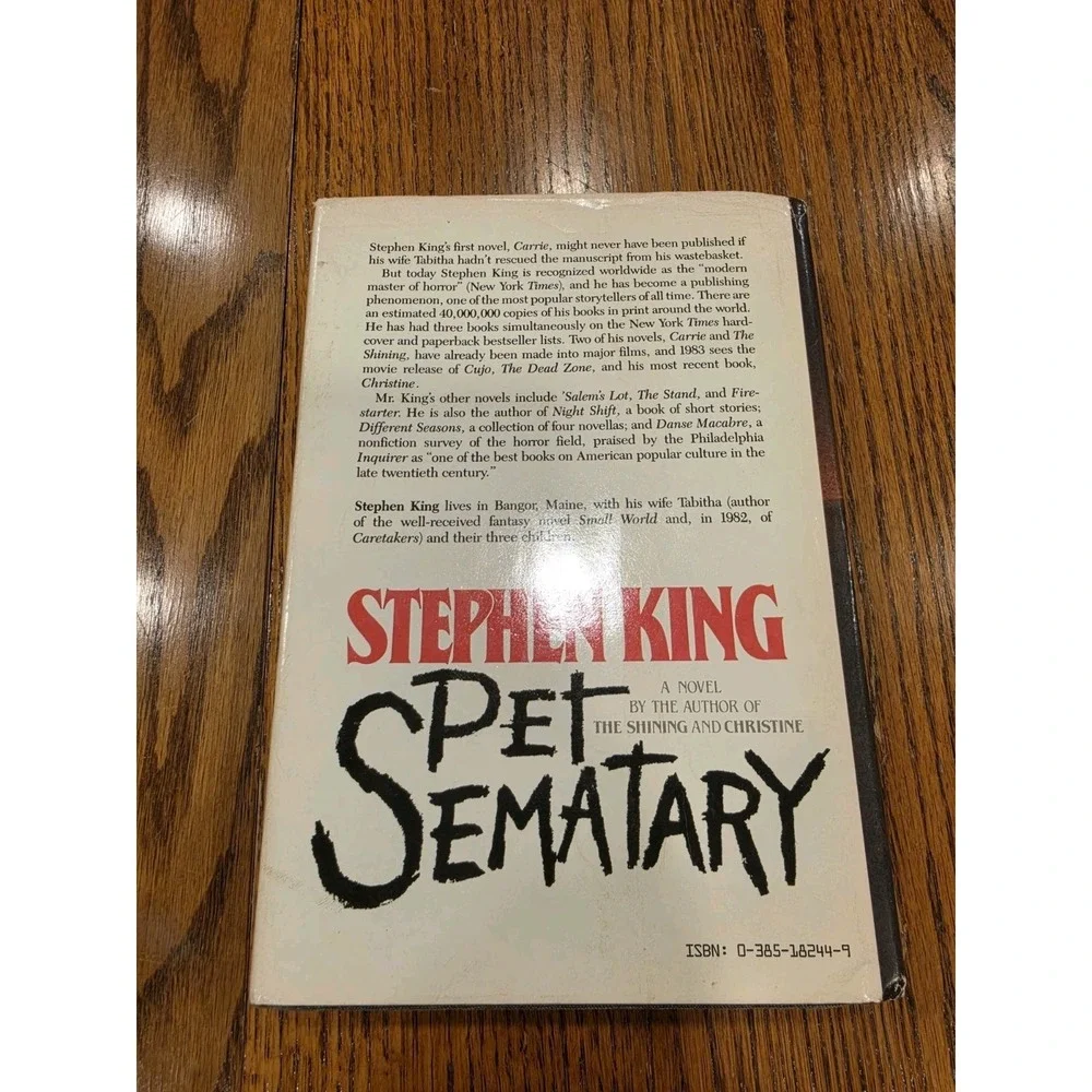 Pet Sematary Stephen King True 1st HC DJ 